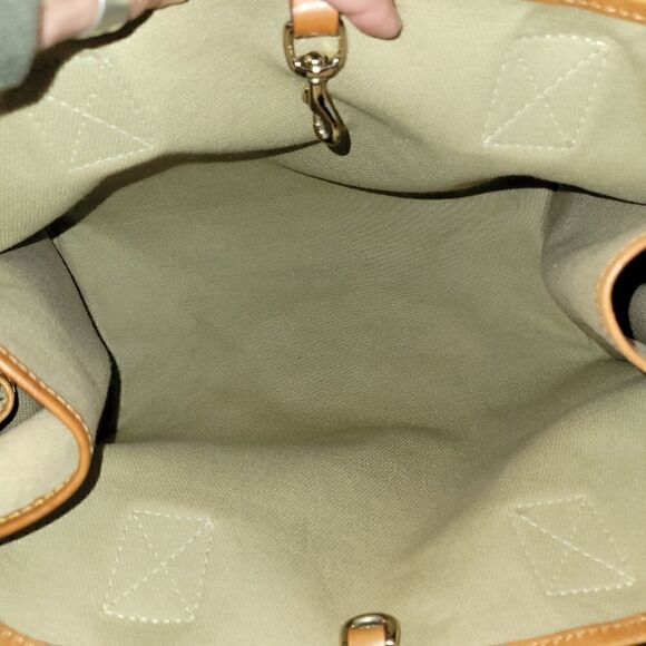 Dooney and Bourke Medium Canvas Leather Monogram Tote Purse Sand - Picture 11 of 15